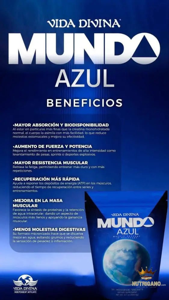 Mundo Azul | BCAAs and Micronized Creatine | Vida Divina