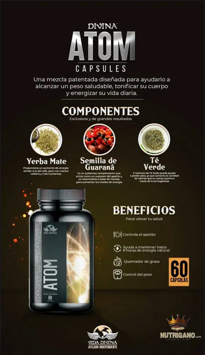 Atom Capsules | Vida Divina Supplement | Vida Divina