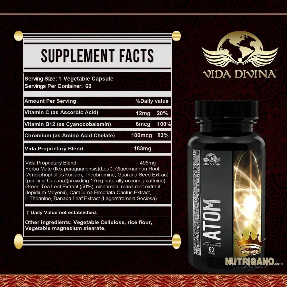 Atom Capsules | Vida Divina Supplement | Vida Divina
