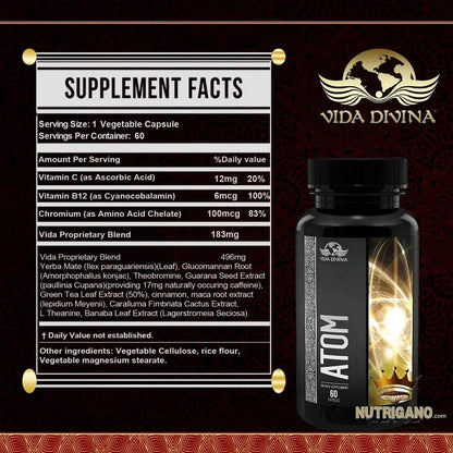 Atom Capsules | Vida Divina Supplement | Vida Divina