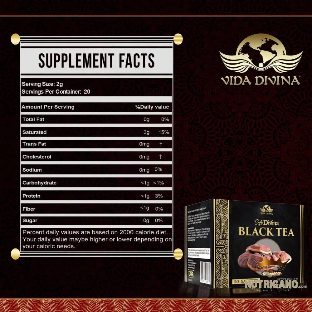 Black Tea with Reishi | Vida Divina | Vida Divina
