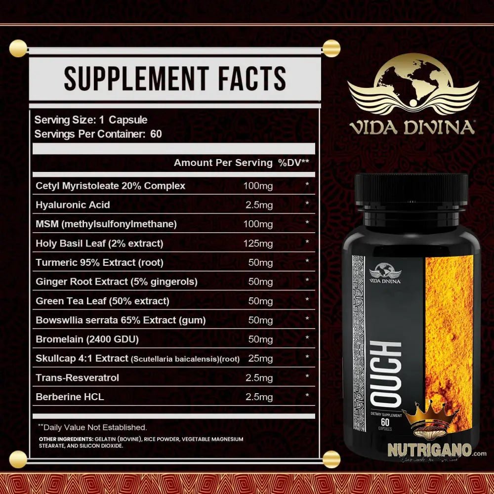 Ouch Capsules | Vida Divina Supplement | Vida Divina