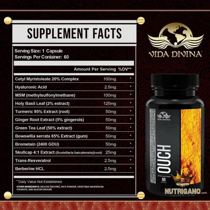Ouch Capsules | Vida Divina Supplement | Vida Divina