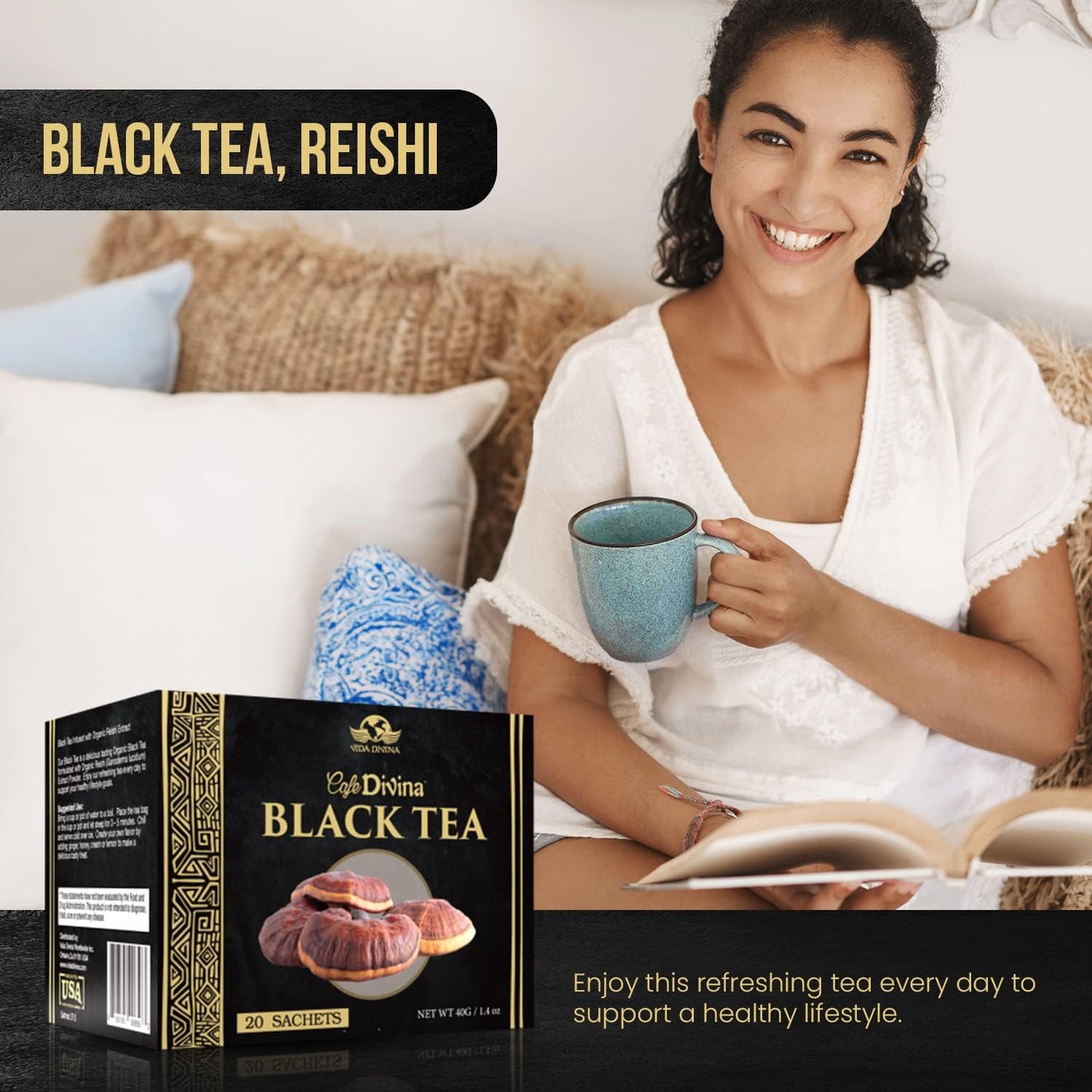 Vida Divina Black Tea - NutriGano.com