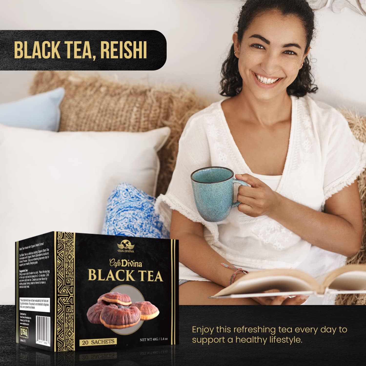 Vida Divina Black Tea - NutriGano.com