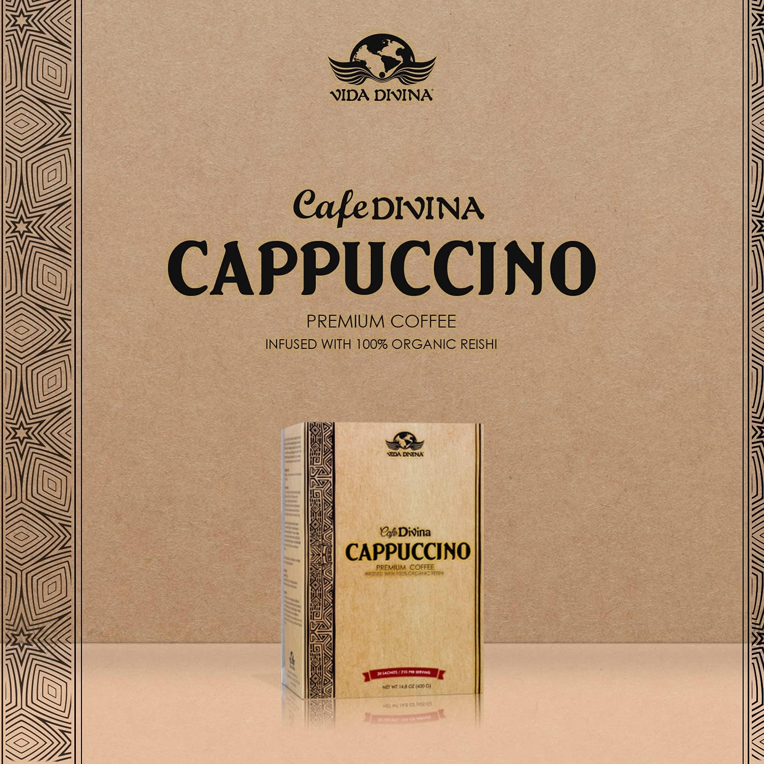 Vida Divina Cappuccino Coffee - NutriGano.com