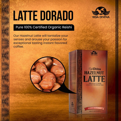 Vida Divina Hazelnut Latte Coffee - NutriGano.com