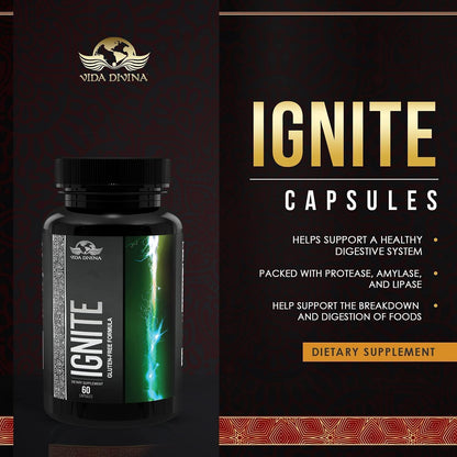 Vida Divina Ignite Digestive Enzymes - NutriGano.com