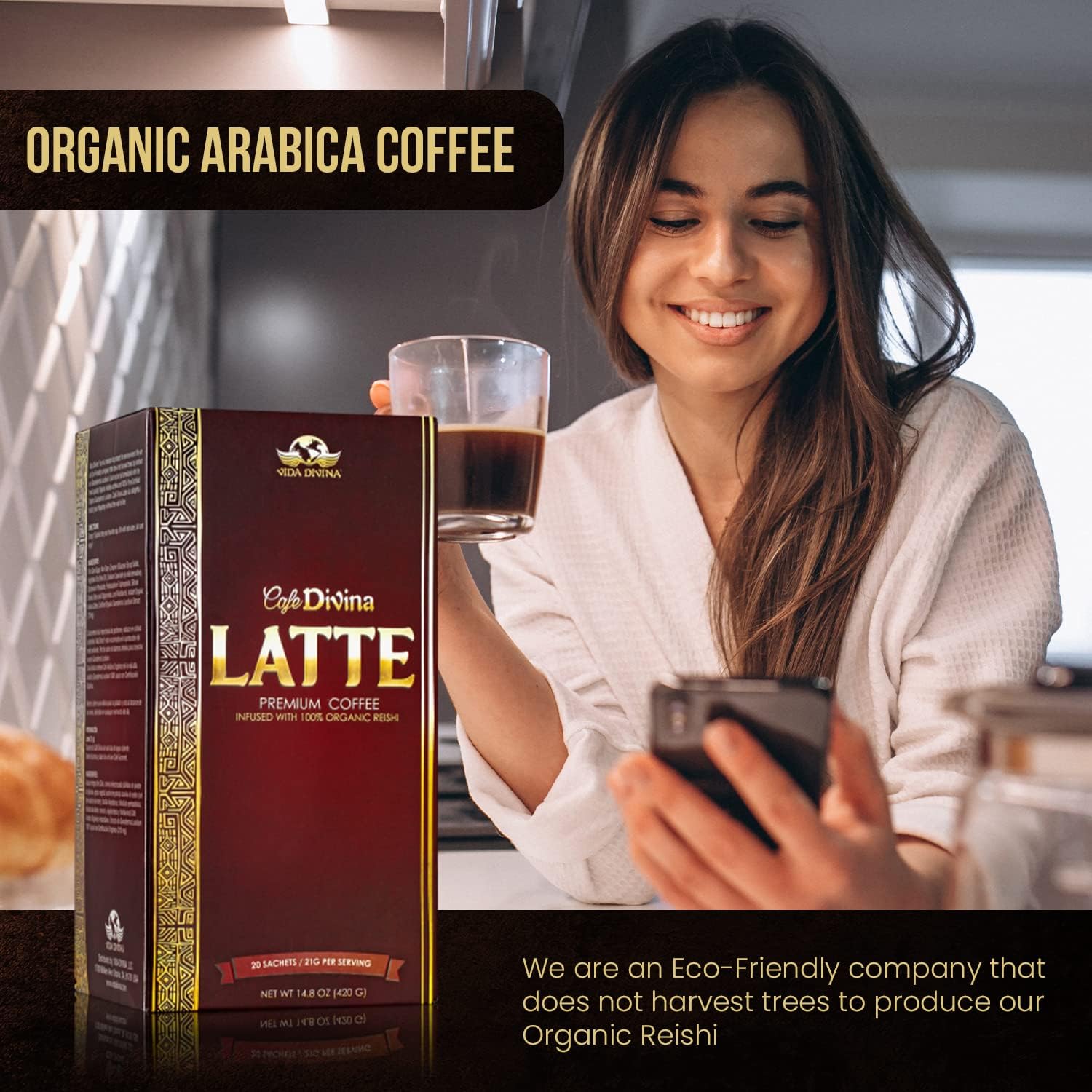 Vida Divina Vida Divina Latte Coffee - NutriGano.com