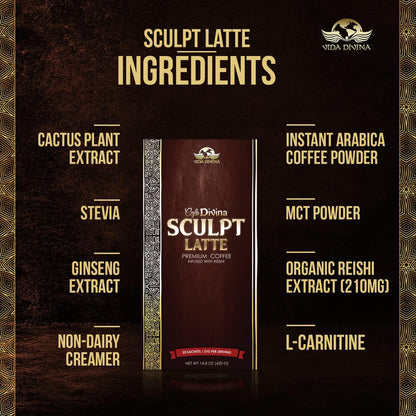 Vida Divina Sculpt Latte Coffee - NutriGano.com